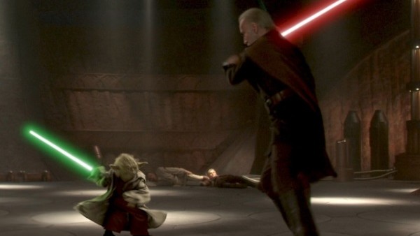 Yoda dueling Count Dooku