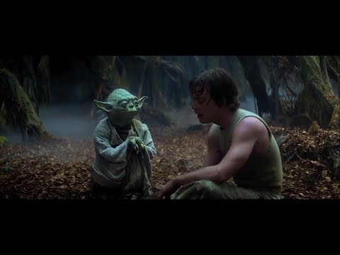 Luke and Yoda on Dagobah